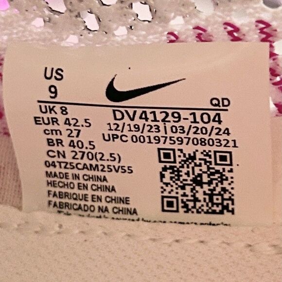 Nike ZoomX VaporFly Next% 3 "White Vivid Purple” Men's Size 9 Running Shoes - Picture 9 of 9